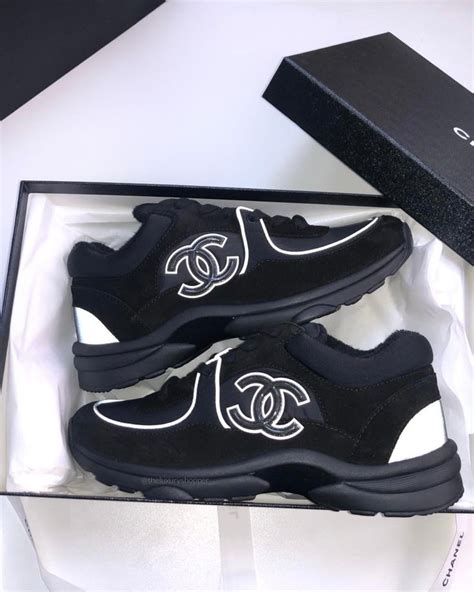 chanel runners white and black|chanel runner black reflective.